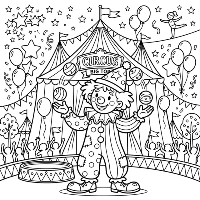 Garden Bros Nuclear Circus official coloring page